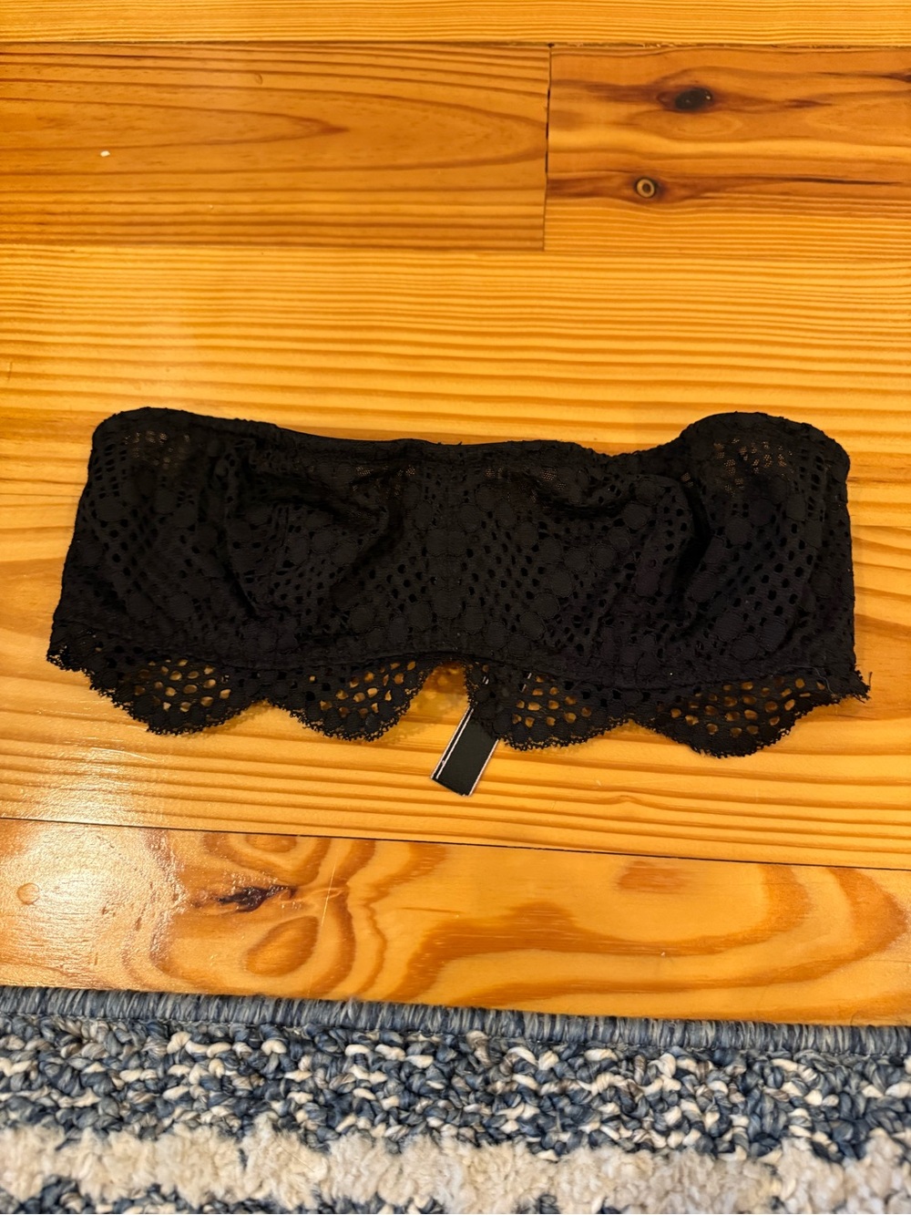 Victoria's Secret Black Lace Bandeau Bralette